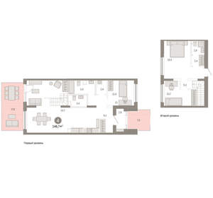 4-к квартира, вторичка, 147м2, 1/17 этаж