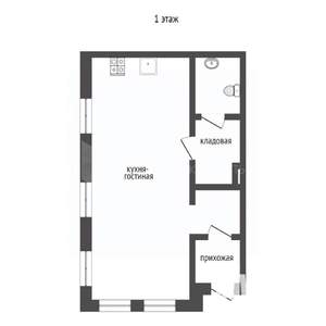 1-к квартира, вторичка, 58м2, 1/9 этаж