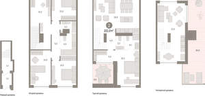 4-к квартира, вторичка, 221м2, 2/8 этаж