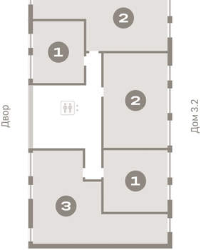 2-к квартира, вторичка, 76м2, 6/25 этаж