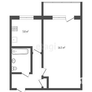 1-к квартира, вторичка, 31м2, 2/5 этаж