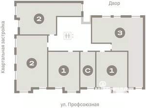 2-к квартира, вторичка, 64м2, 6/10 этаж