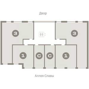 3-к квартира, вторичка, 89м2, 6/7 этаж