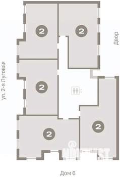 2-к квартира, вторичка, 70м2, 6/16 этаж