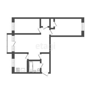 3-к квартира, вторичка, 57м2, 5/5 этаж