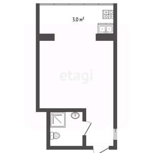 1-к квартира, вторичка, 16м2, 4/8 этаж