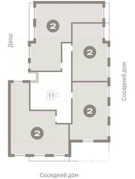 2-к квартира, вторичка, 83м2, 7/7 этаж