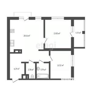 2-к квартира, вторичка, 66м2, 5/23 этаж