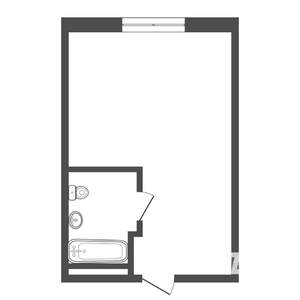Студия квартира, вторичка, 25м2, 1/15 этаж