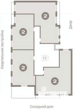 2-к квартира, вторичка, 56м2, 7/7 этаж