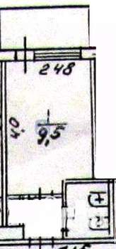 1-к квартира, вторичка, 13м2, 6/8 этаж