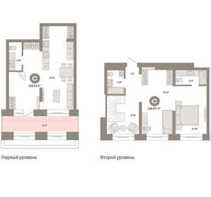3-к квартира, вторичка, 127м2, 1/8 этаж