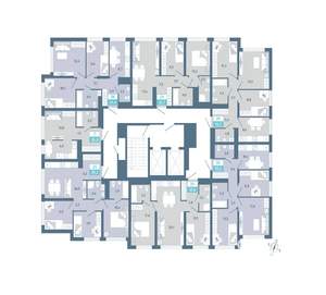 2-к квартира, строящийся дом, 53м2, 14/25 этаж