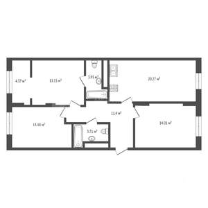 3-к квартира, вторичка, 84м2, 4/9 этаж