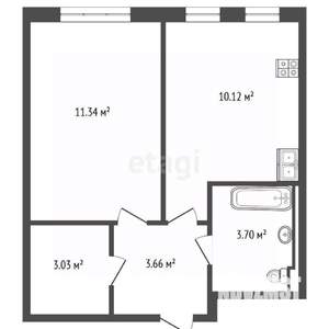 1-к квартира, вторичка, 31м2, 16/17 этаж