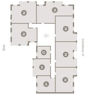 2-к квартира, вторичка, 80м2, 4/16 этаж