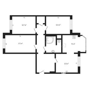 3-к квартира, вторичка, 91м2, 5/9 этаж