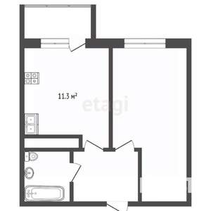 1-к квартира, вторичка, 37м2, 6/19 этаж