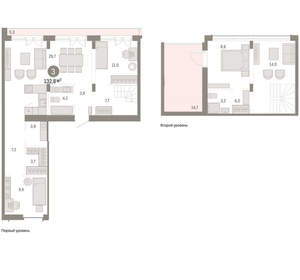 3-к квартира, вторичка, 133м2, 8/16 этаж