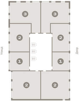 2-к квартира, вторичка, 57м2, 10/25 этаж
