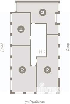 2-к квартира, вторичка, 75м2, 6/8 этаж