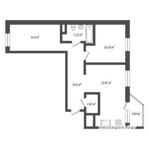 2-к квартира, вторичка, 75м2, 19/19 этаж