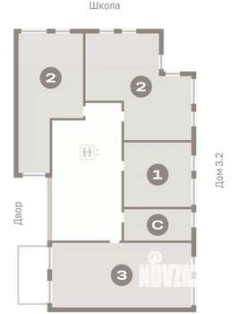 3-к квартира, вторичка, 107м2, 2/9 этаж