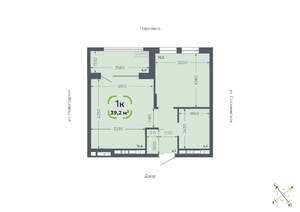 1-к квартира, вторичка, 39м2, 13/16 этаж