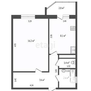 1-к квартира, вторичка, 36м2, 6/10 этаж