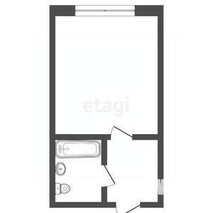 Студия квартира, вторичка, 19м2, 2/5 этаж