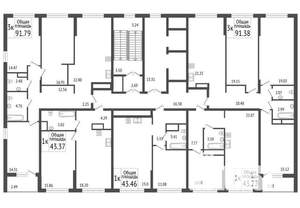 3-к квартира, сданный дом, 91м2, 7/23 этаж