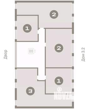 2-к квартира, вторичка, 67м2, 7/8 этаж