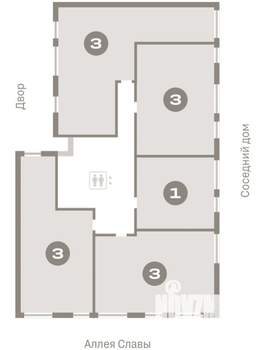 1-к квартира, вторичка, 45м2, 7/7 этаж