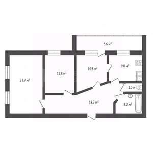 3-к квартира, вторичка, 82м2, 6/10 этаж