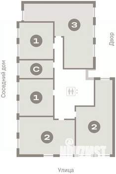 2-к квартира, вторичка, 68м2, 2/7 этаж