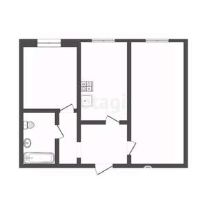 2-к квартира, вторичка, 47м2, 6/16 этаж