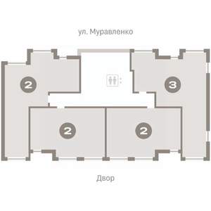 3-к квартира, вторичка, 82м2, 6/7 этаж