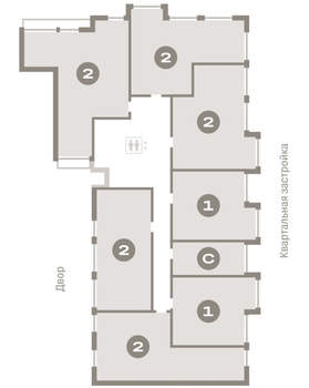 2-к квартира, вторичка, 84м2, 6/9 этаж