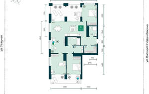 3-к квартира, вторичка, 136м2, 17/7 этаж