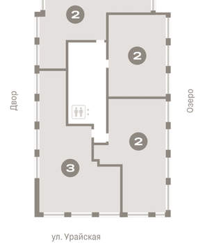 2-к квартира, вторичка, 83м2, 6/8 этаж