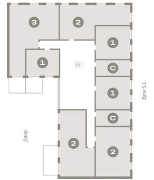 1-к квартира, вторичка, 44м2, 2/16 этаж