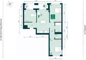 3-к квартира, вторичка, 83м2, 2/12 этаж