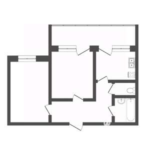 2-к квартира, вторичка, 48м2, 9/9 этаж