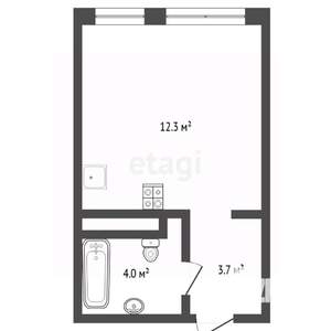 Студия квартира, вторичка, 25м2, 13/14 этаж