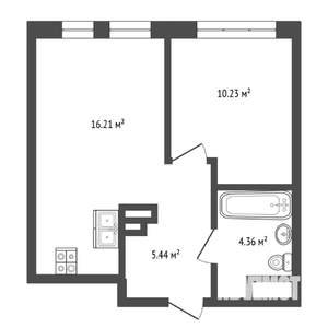 1-к квартира, вторичка, 37м2, 4/16 этаж
