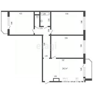 3-к квартира, вторичка, 90м2, 13/14 этаж