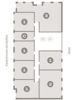1-к квартира, вторичка, 50м2, 7/17 этаж