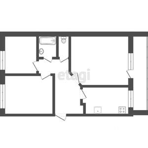 3-к квартира, вторичка, 60м2, 1/3 этаж
