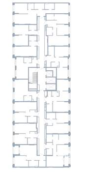 3-к квартира, строящийся дом, 56м2, 16/25 этаж