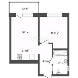 1-к квартира, вторичка, 41м2, 16/25 этаж